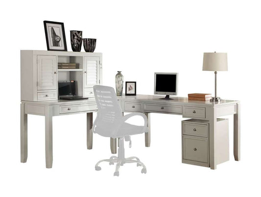 Parker House -  Boca 5 Piece L Shape Desk with Lateral File and Hutch - BOC-5PC-LDESK-FILE-HTCH veiw 1