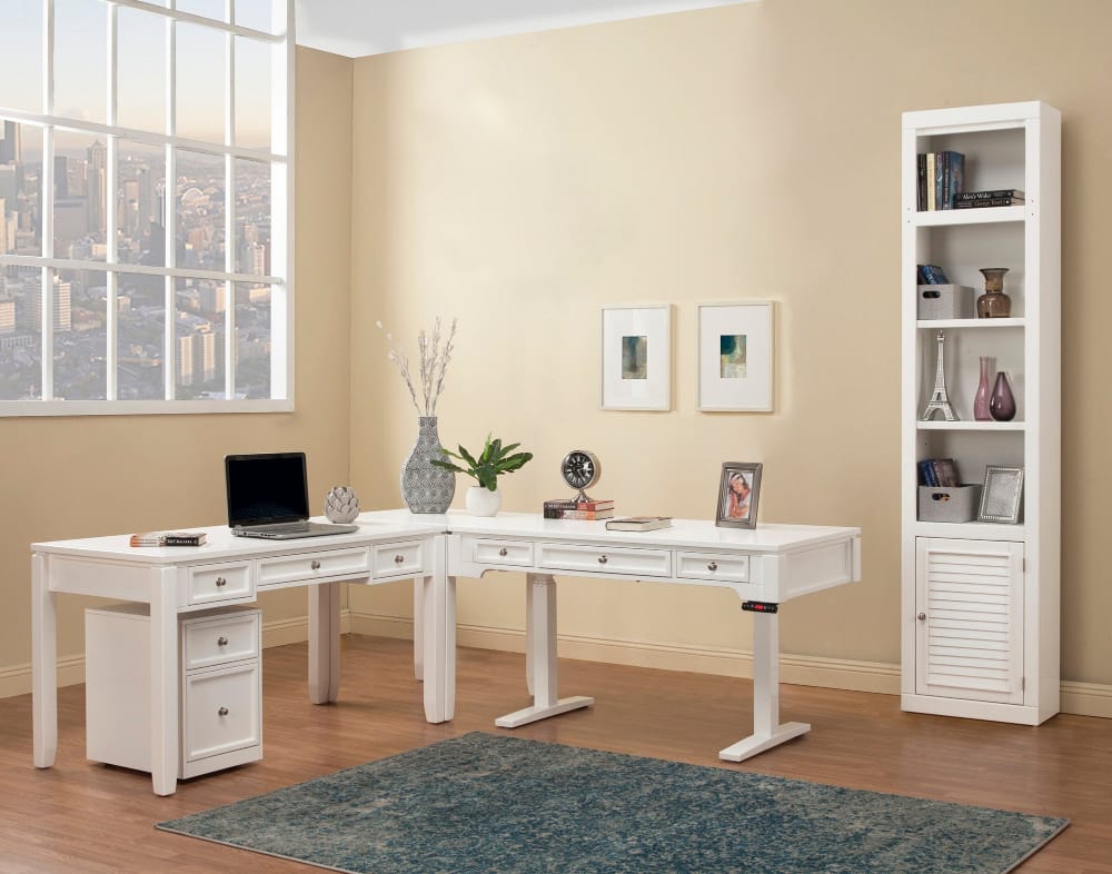 Parker House - Boca 57in Writing Desk in Cottage White - BOC#357D view 3