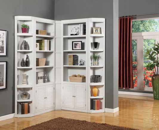 Parker House - Boca 5PC Corner Bookcase Wall Set in Cottage White veiw 1