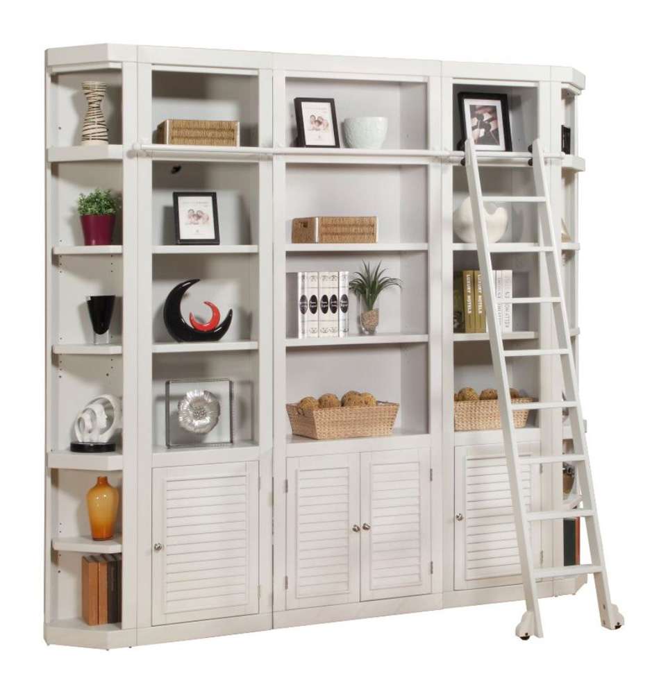 Parker House -  Boca 6 Piece Library Wall with Corner Bookcases - BOC-6PC-LIB-RNDWALL view 1