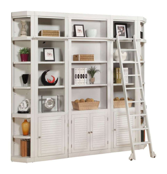 Parker House -  Boca 6 Piece Library Wall with Corner Bookcases - BOC-6PC-LIB-RNDWALL view 1