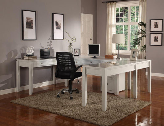 Parker House - Boca 6PC U Shaped Desk Set in Cottage White veiw 1