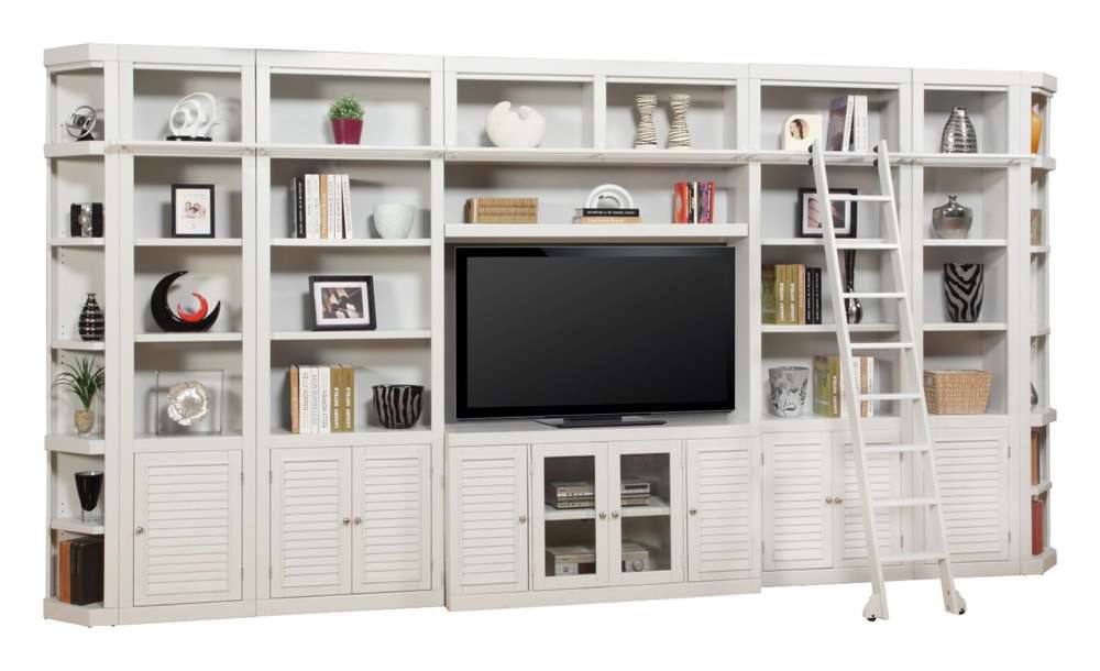 Parker House -  Boca 9 Piece Entertainment Wall with Corner Bookcases - BOC-9PC-ENT-LG-WALL view 1