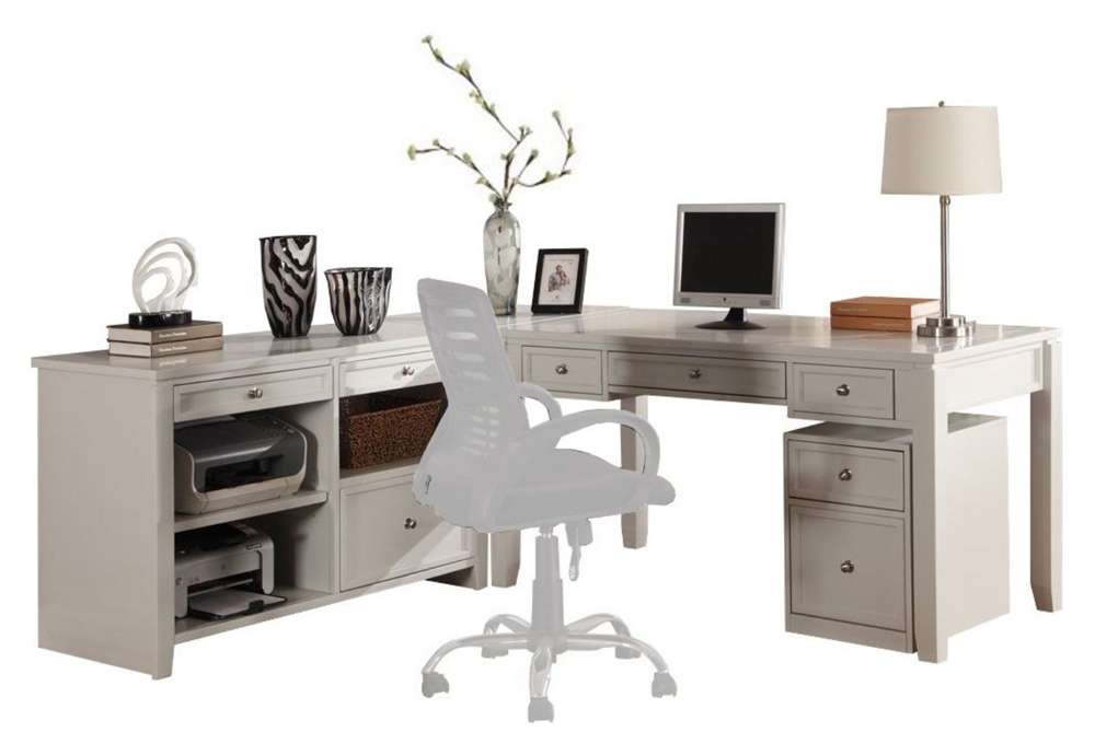 Parker House -  Boca L Shape Desk with Credenza and Lateral File - BOC-4PC-LDESK-FILE-CDZ veiw 1