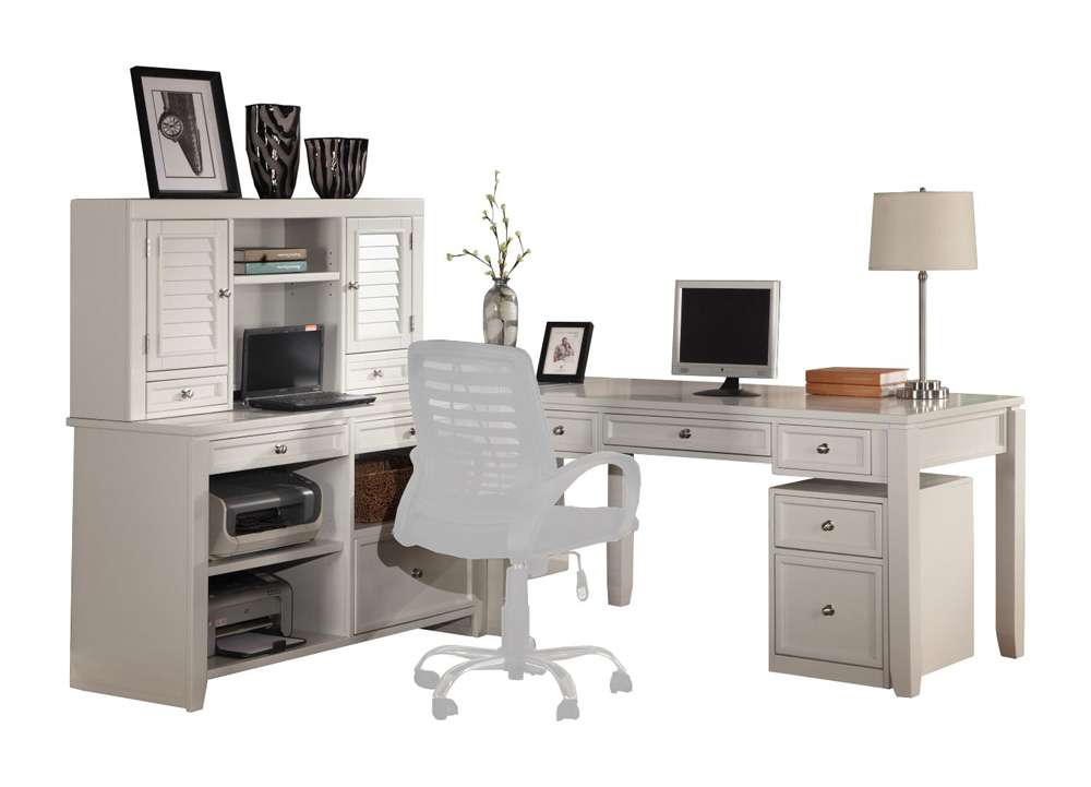 Parker House -  Boca L Shape Desk with File Credenza and Hutch - BOC-5PC-LDESK-F-CDZ-HTCH view 1