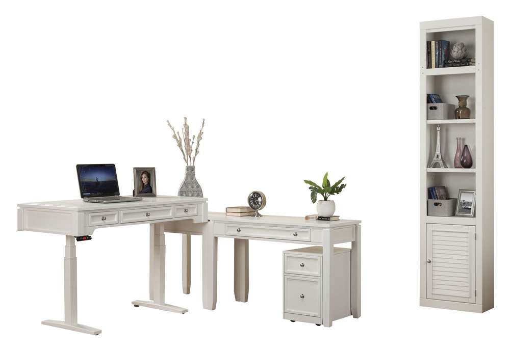 Parker House -  Boca Power Lift L Shape Desk with File and Bookcase - BOC-5PC-LIFT-LDESK-F-BK veiw 1