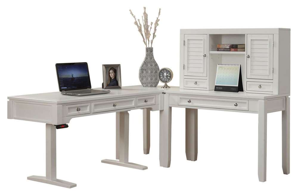 Parker House -  Boca Power Lift L Shape Desk with Hutch - BOC-4PC-LIFT-LDESK-HTCH veiw 1