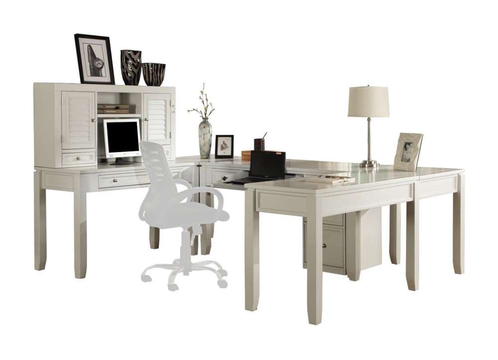 Parker House -  Boca U Shape Desk with Hutch and File - BOC-7PC-UDESK-FILE-HTCH view 1