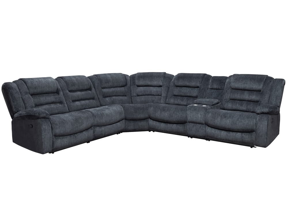 Parker House - Bolton - Misty Storm 6 Piece Modular Reclining Sectional and Entertainment Console - MBOL-PACKA-MISS view 1