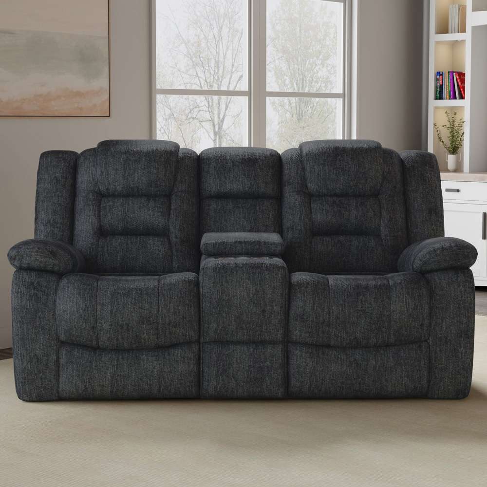 Parker House - Bolton - Misty Storm Glider Reclining Console Loveseat - MBOL#822CG-MISS view 1