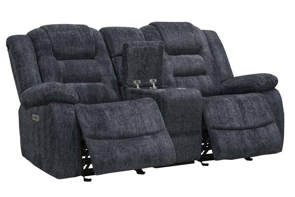 Parker House - Bolton - Misty Storm Glider Reclining Console Loveseat - MBOL#822CG-MISS view 2
