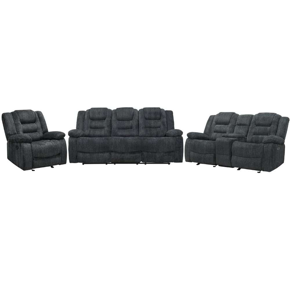 Parker House - Bolton - Misty Storm Glider Reclining Sofa Loveseat and Recliner - MBOL-321-MISS view 1