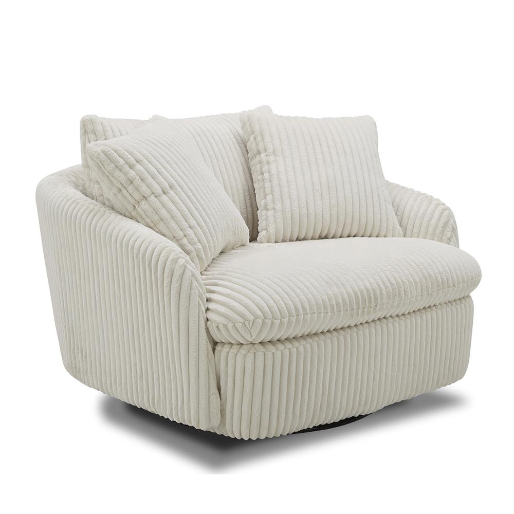 Parker House - Boomer - Mega Ivory Large Swivel Chair w/ 2 toss plws - SBMR#912S-MGIV view 1