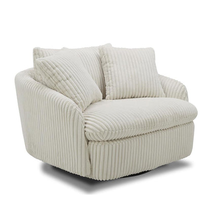 Parker House - Boomer - Mega Ivory Large Swivel Chair w/ 2 toss plws - SBMR#912S-MGIV view 1