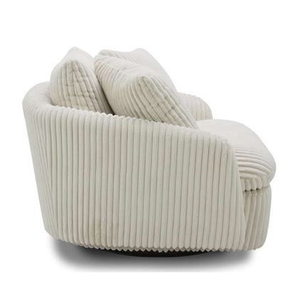 Parker House - Boomer - Mega Ivory Large Swivel Chair w/ 2 toss plws - SBMR#912S-MGIV view 2