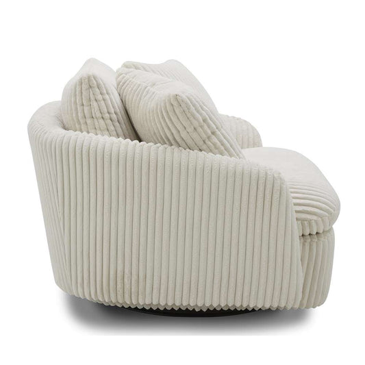 Parker House - Boomer - Mega Ivory Large Swivel Chair w/ 2 toss plws - SBMR#912S-MGIV view 2