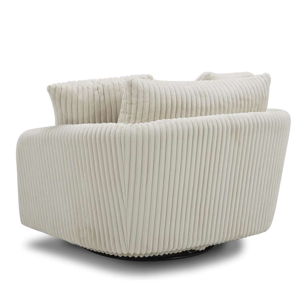 Parker House - Boomer - Mega Ivory Large Swivel Chair w/ 2 toss plws - SBMR#912S-MGIV view 3
