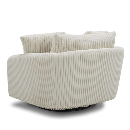 Parker House - Boomer - Mega Ivory Large Swivel Chair w/ 2 toss plws - SBMR#912S-MGIV view 3