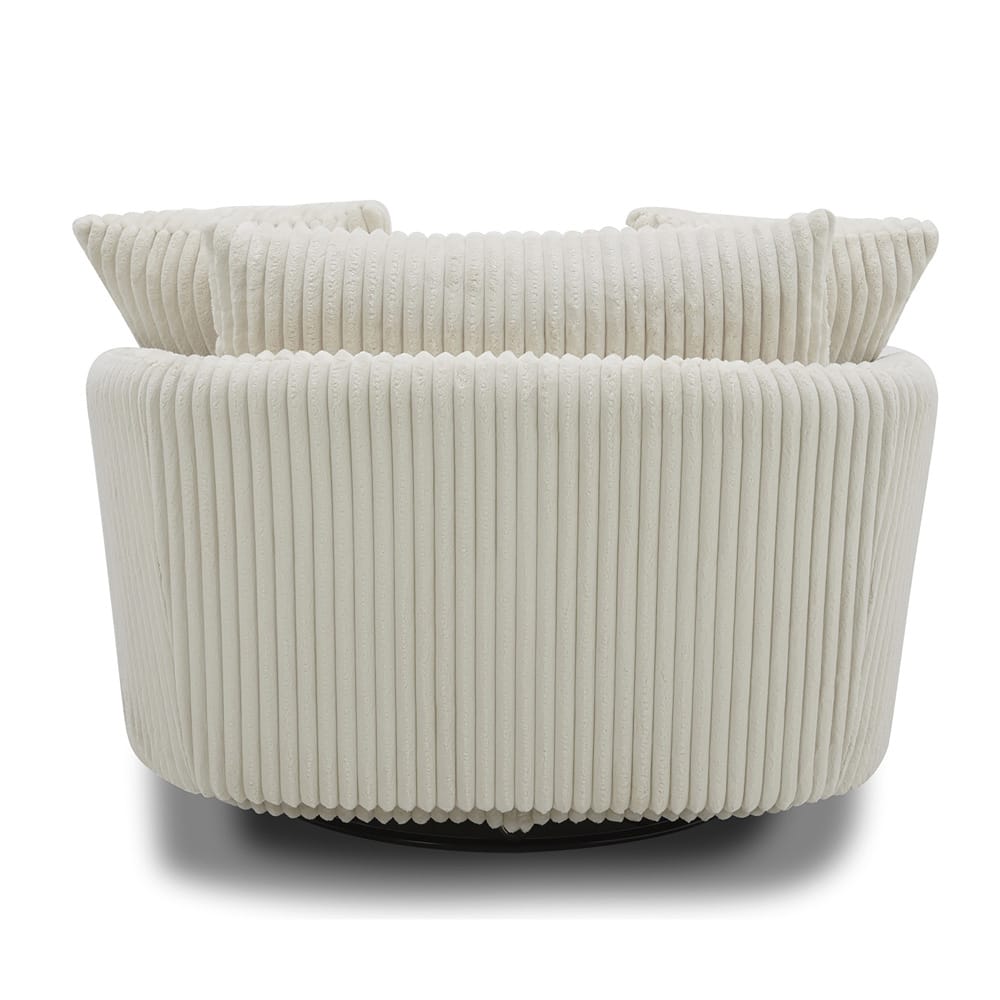 Parker House - Boomer - Mega Ivory Large Swivel Chair w/ 2 toss plws - SBMR#912S-MGIV view 4