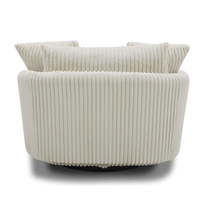 Parker House - Boomer - Mega Ivory Large Swivel Chair w/ 2 toss plws - SBMR#912S-MGIV view 4