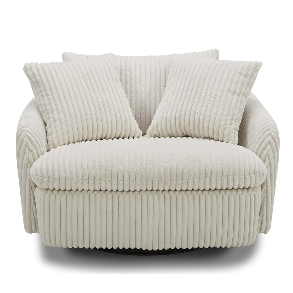 Parker House - Boomer - Mega Ivory Large Swivel Chair w/ 2 toss plws - SBMR#912S-MGIV view 5