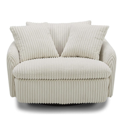 Parker House - Boomer - Mega Ivory Large Swivel Chair w/ 2 toss plws - SBMR#912S-MGIV view 5