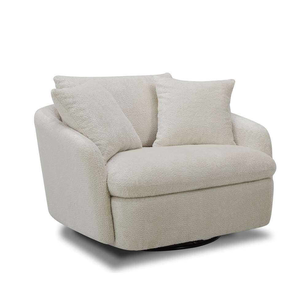 Parker House - Boomer - Utopia Sand Large Swivel Chair w/ 2 toss plws - SBMR#912S-UTSA view 1