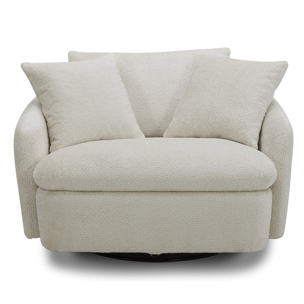 Parker House - Boomer - Utopia Sand Large Swivel Chair w/ 2 toss plws - SBMR#912S-UTSA view 2