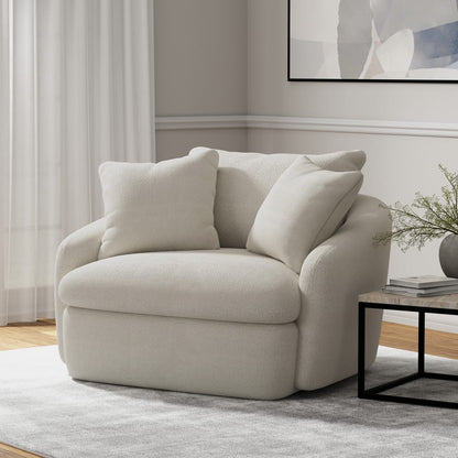 Parker House - Boomer - Utopia Sand Large Swivel Chair w/ 2 toss plws - SBMR#912S-UTSA view 7