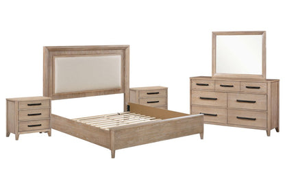 Parker House - Breckenridge - Bedroom King Bed 2 Nightstands and Dresser with Mirror - Medium Brown - BBRE-KIT-K5DMN2-PNL view 1