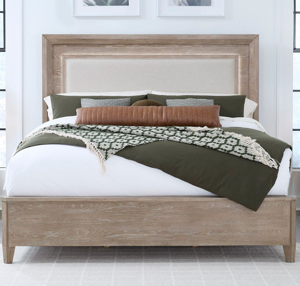 Parker House - Breckenridge - Bedroom Queen Bed 2 Nightstands Dresser with Mirror and Chest - Medium Brown - BBRE-KIT-Q6DMN2C-PNL view 4