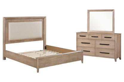 Parker House - Breckenridge - Bedroom Queen Bed with Dresser and Mirror - Medium Brown - BBRE-KIT-Q3DM-PNL view 1