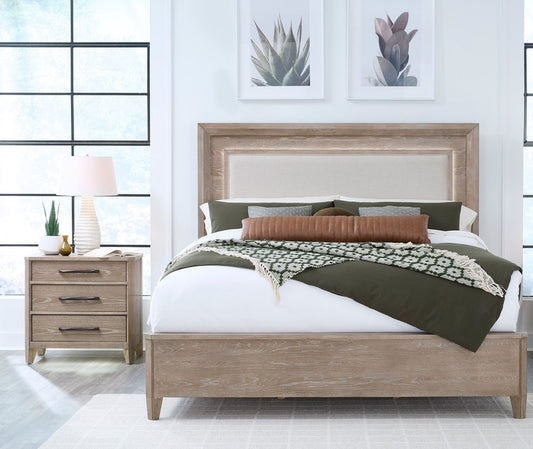Parker House - Breckenridge - Bedroom Queen Bed with Nightstand - Medium Brown - BBRE-KIT-Q2N-PNL view 1