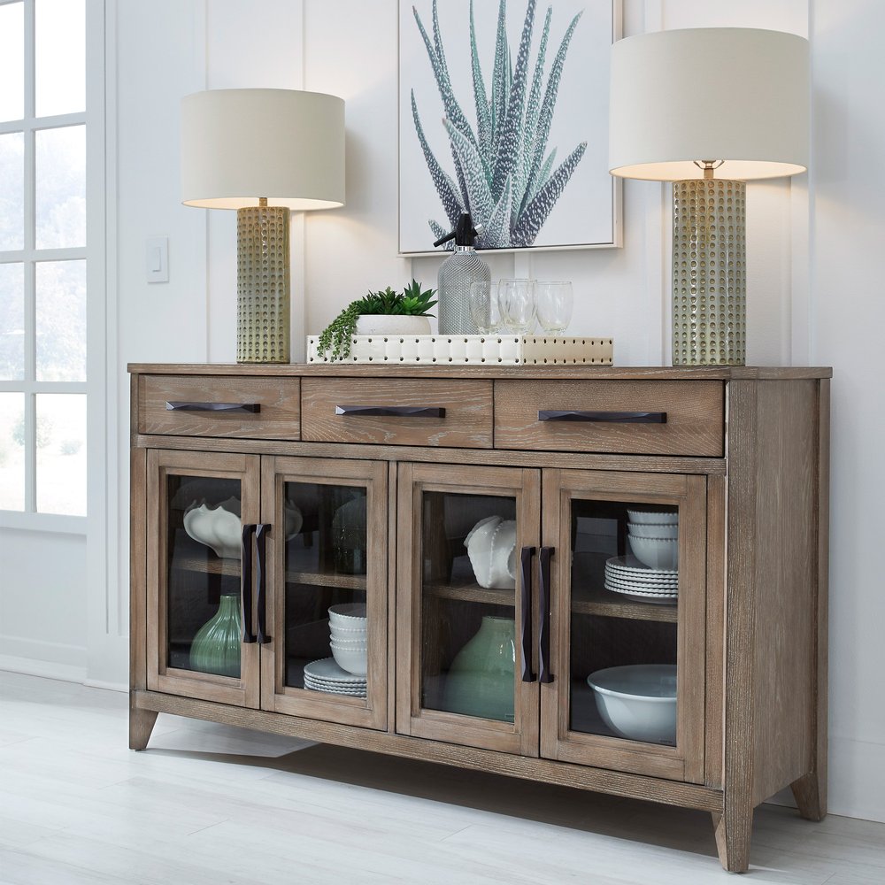 Parker House - Breckenridge - Dining 72 Inch Rectangular Counter Table with 4 Upholstered Stools and Buffet Server - Medium Brown - DBRE-KIT-6B-72CH view 2