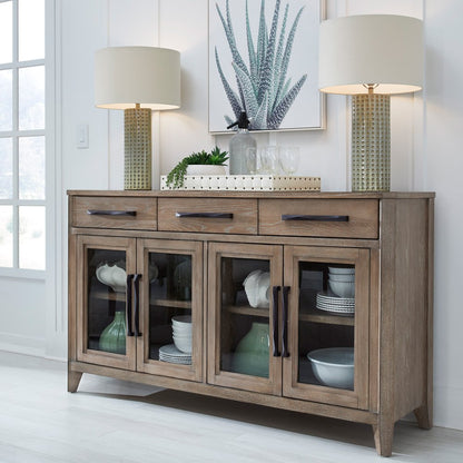 Parker House - Breckenridge - Dining 72 Inch Rectangular Counter Table with 4 Upholstered Stools and Buffet Server - Medium Brown - DBRE-KIT-6B-72CH view 2