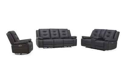 Parker House -  Caldwell - Tahoe Charcoal Power Reclining Sofa Loveseat and Recliner - MCAL-321PH-TACH veiw 1