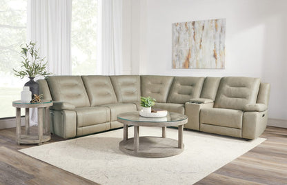 Parker House - Caldwell - Tahoe Fog 6 Piece Modular Power Reclining Sectional with Power Adjustable Headrests - MCAL-PACKA(H)-TAFG view 4