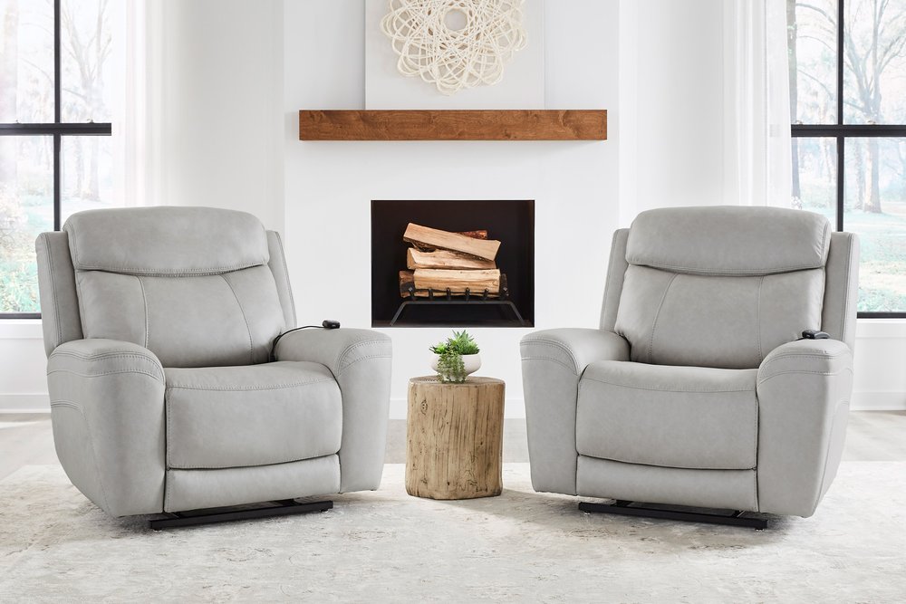 Parker House - Callahan - Sydney Granite Power Lift Recliner with Heat and Massage (Set of 2) - Sydney Granite - MCLH-KIT-812LIFTP4-2-SYGR view 2