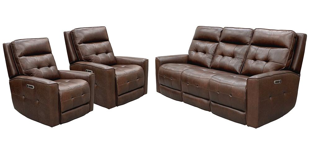 Parker House - Canterbury - Acorn Power Reclining Zero Gravity Sofa and Two Recliners - MCAN-311PHZ-ACO view 5