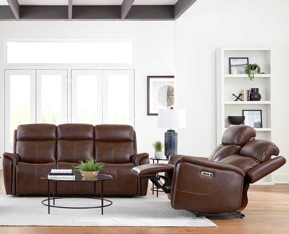 Parker House - Cascade - Auburn Power Reclining Sofa and Loveseat - MCAS-32PH-AUBN view 4