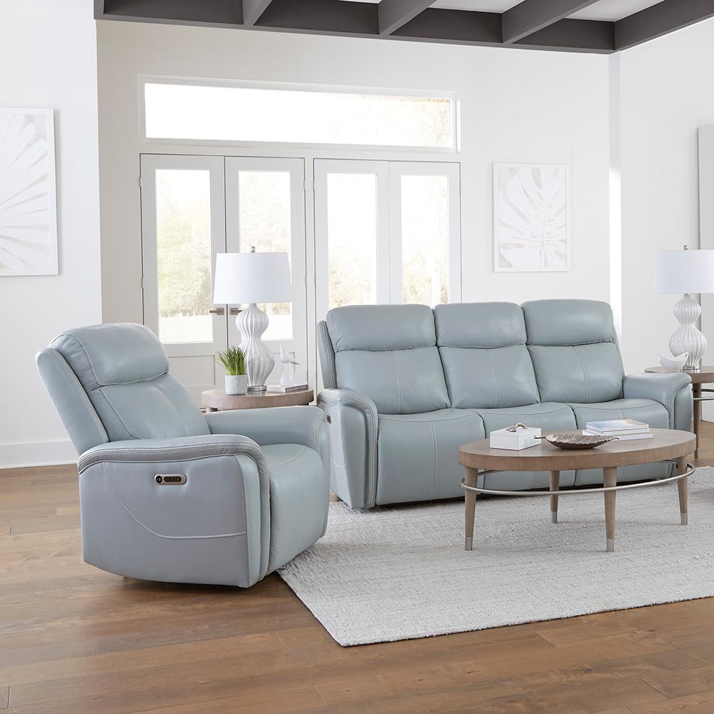 Parker House - Cascade - Seamist Grey Power Reclining Sofa and Recliner - MCAS-31PH-SMGR view 2