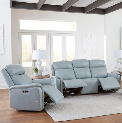 Parker House - Cascade - Seamist Grey Power Reclining Sofa and Recliner - MCAS-31PH-SMGR view 3