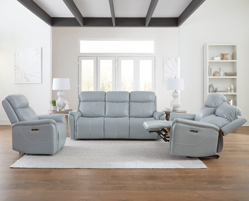 Parker House -  Cascade - Seamist Grey Power Reclining Sofa Loveseat and Recliner - MCAS-321PH-SMGR view 11