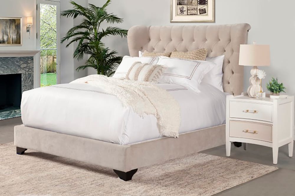 Parker House - Chloe King Bed (Natural) in Meringue - BCHL#9000-2-MER view 2