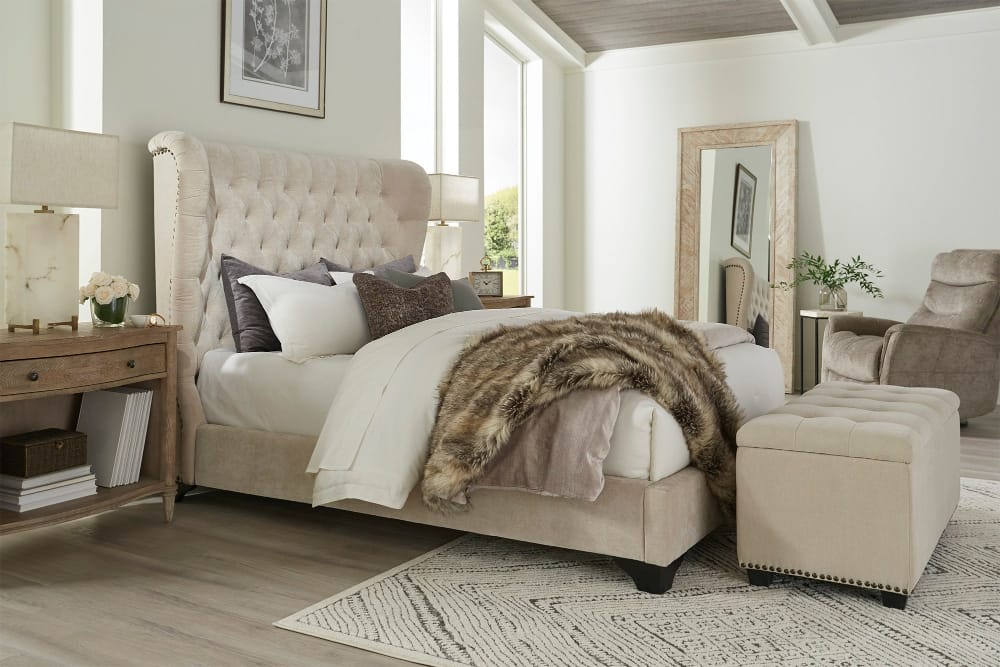 Parker House - Chloe King Bed (Natural) in Meringue - BCHL#9000-2-MER view 3
