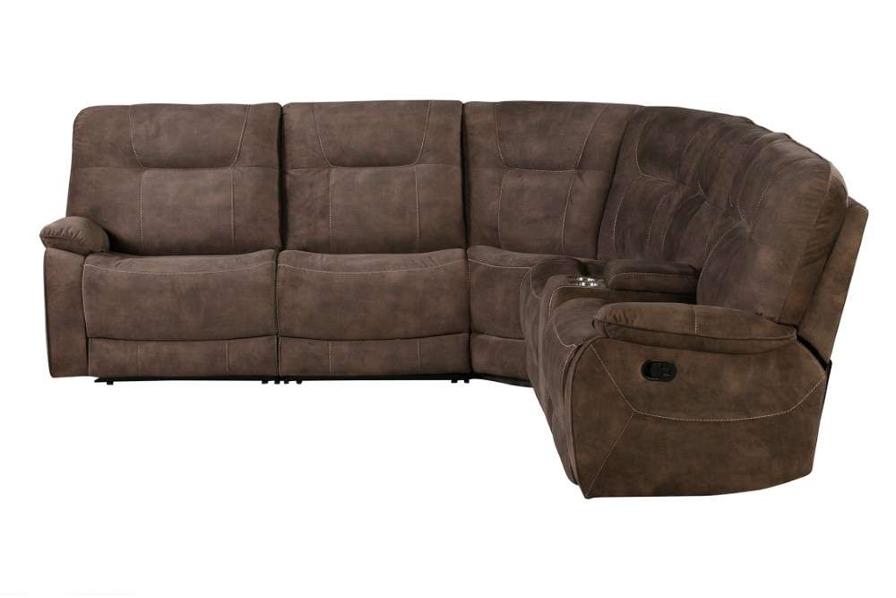Parker House - Cooper Shadow Brown 6 Pc Manual Reclining Sectional with Entertainment Console - MCOO-PACKA-SBR veiw 5