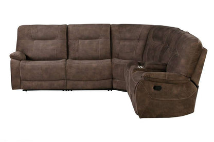 Parker House - Cooper Shadow Brown 6 Pc Manual Reclining Sectional with Entertainment Console - MCOO-PACKA-SBR veiw 5