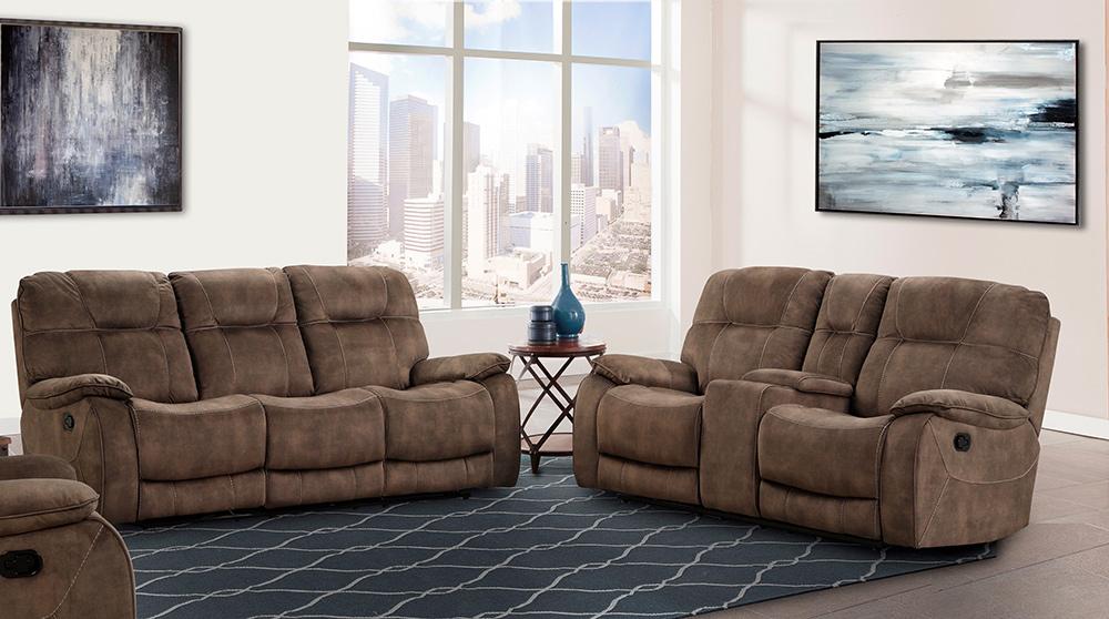 Parker House - Cooper - Shadow Brown Manual Reclining Sofa and Loveseat - MCOO-32-SBR view 2