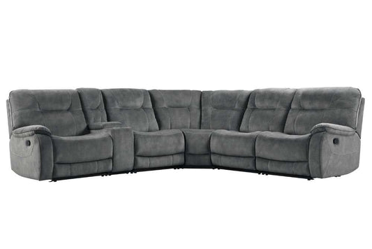 Parker House - Cooper Shadow Grey 6 Pc Manual Reclining Sectional with Entertainment Console - MCOO-PACKA-SGR veiw 2