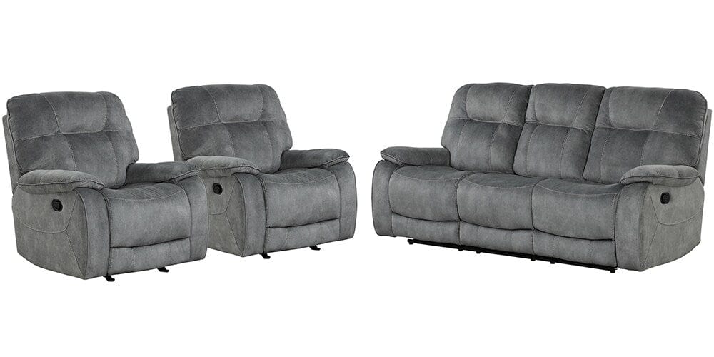 Parker House - Cooper - Shadow Grey Manual Glider Reclining Sofa and Two Recliners - MCOO-311-SGR view 1